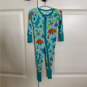 Little Sleepies Light Teal Dinosaur birthday zippy